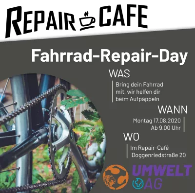 Am 17.8.20, ab 9 Uhr, findet beim HOME ein Fahrrad-Repair-Day statt: einfach das Rad mitbringen, wir päppeln es gemeinsam auf :D