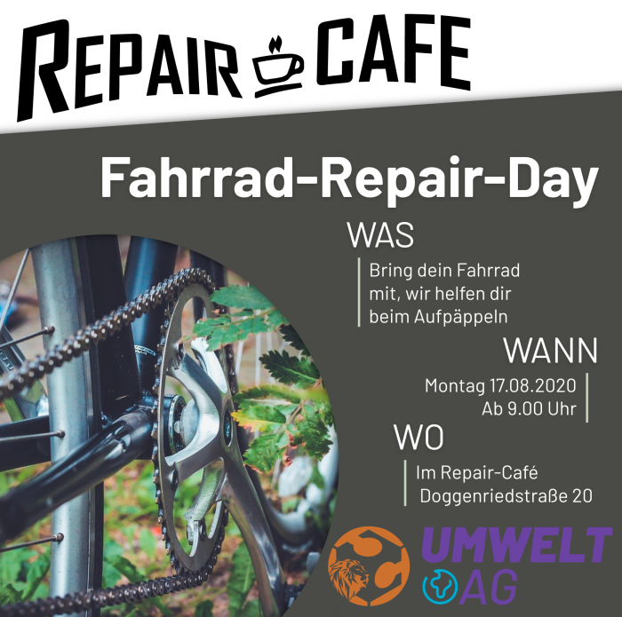 Am 17.8.20, ab 9 Uhr, findet beim HOME ein Fahrrad-Repair-Day statt: einfach das Rad mitbringen, wir päppeln es gemeinsam auf :D